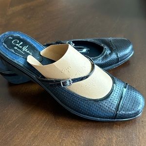 Cole Haan Nike Air G Series Black Slides, Size 9, NEW, Slip On Shoes, 9AA Narrow